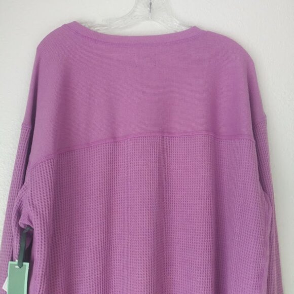 Terra & Sky women's size 1X violet waffle knit sweater - Picture 5 of 15